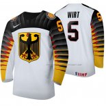 Maillot Hockey Alemania Daniel Wirt Domicile 2020 Iihf World Junior Championship Blanc