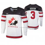 Maillot Hockey Canada Calen Addison 2020 Iihf World Junior Championship Blanc