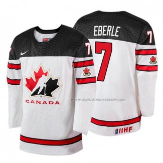 Maillot Hockey Canada Jordan Eberle 2018 Iihf World Championship Joueur Blanc