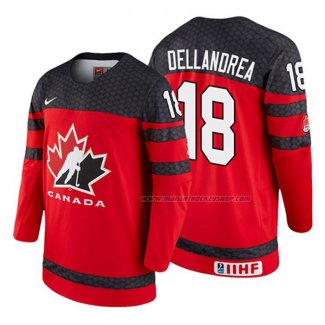 Maillot Hockey Canada Ty Dellandrea 2018 Iihf World Championship Joueur Rouge