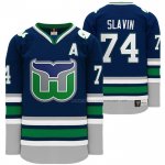 Maillot Hockey Hartford Whalers Jaccob Slavin Heritage Night Throwback Bleu
