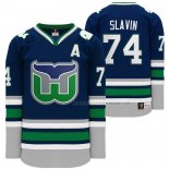 Maillot Hockey Hartford Whalers Jaccob Slavin Heritage Night Throwback Bleu