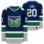 Maillot Hockey Hartford Whalers Sebastian Aho Heritage Night Throwback Bleu
