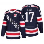 Maillot Hockey New York Rangers Jesper Fast Authentique 2018 Winter Classic Bleu