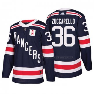 Maillot Hockey New York Rangers Mats Zuccarello Authentique 2018 Winter Classic Bleu