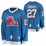 Maillot Hockey Quebec Nordiques Ryan Graves Heritage Vintage Replica Bleu
