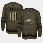 Maillot Hockey Washington Capitals Brett Connolly 2018 Salute To Service Vert Militar