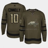 Maillot Hockey Washington Capitals Brett Connolly 2018 Salute To Service Vert Militar