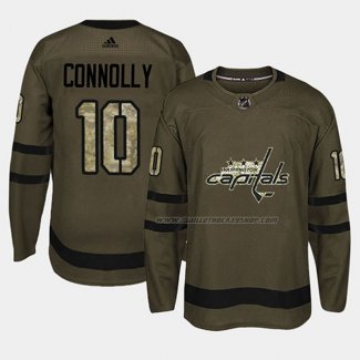 Maillot Hockey Washington Capitals Brett Connolly 2018 Salute To Service Vert Militar